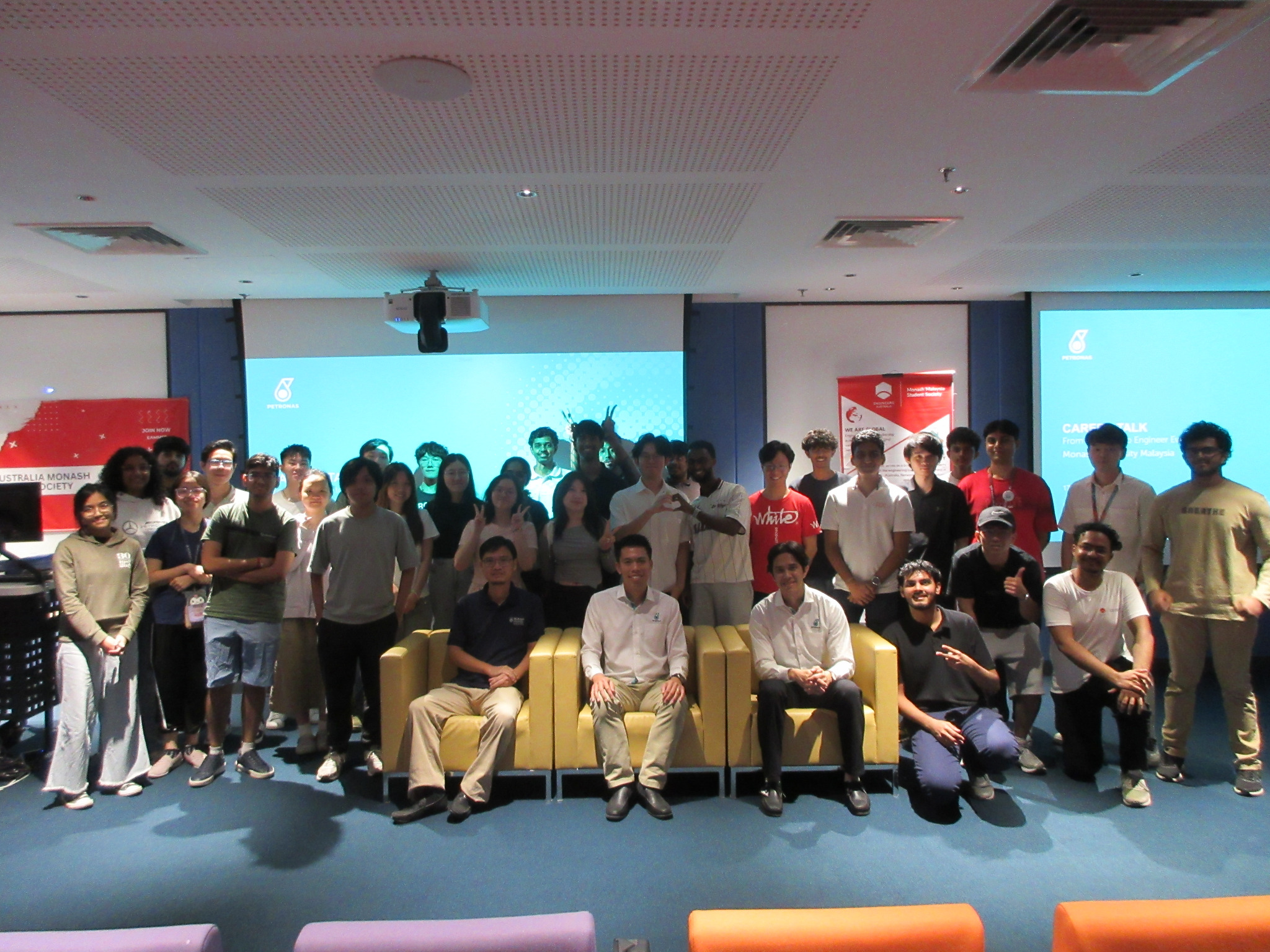 Students and PETRONAS engineers at an EAMMSS career and industry workshop