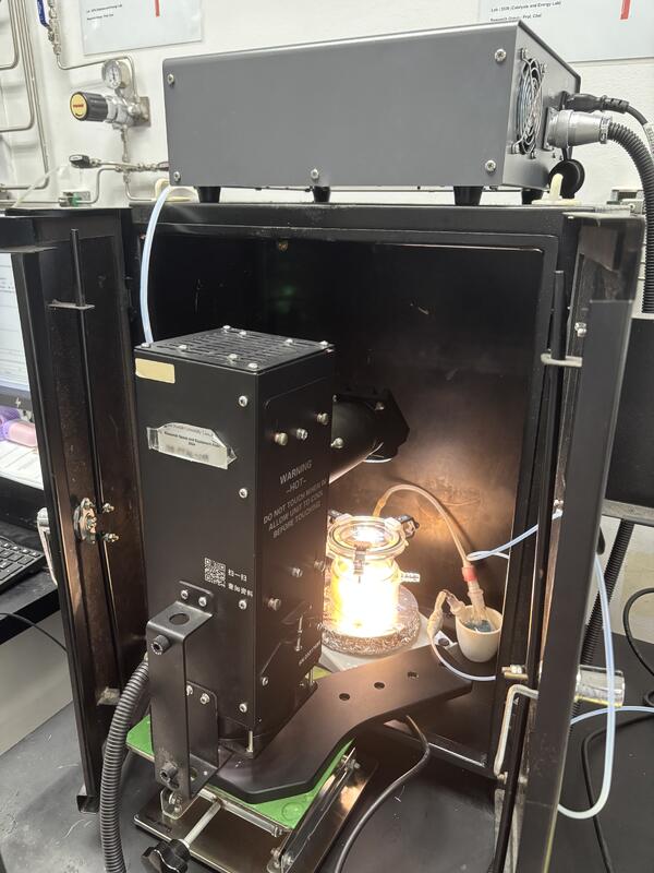 Gas-evolution reactor testing setup used for undergraduate research